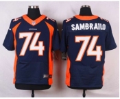 nike nfl jerseys denver broncos #74 sambrailo blue[new Elite]