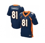 nike nfl jerseys denver broncos #81 daniels blue[Elite]