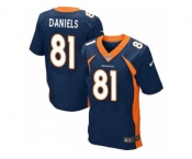 nike nfl jerseys denver broncos #81 daniels blue[Elite]