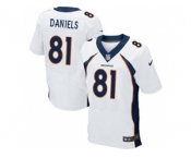 nike nfl jerseys denver broncos #81 daniels white[Elite]