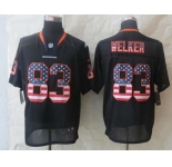 nike nfl jerseys denver broncos #83 welker black[Elite USA flag fashion]