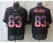 nike nfl jerseys denver broncos #83 welker black[Elite USA flag fashion]