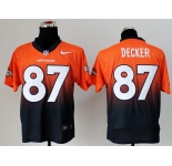 nike nfl jerseys denver broncos #87 eric decker orange-blue[Elite drift fashion][second version]