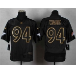 nike nfl jerseys denver broncos #94 ware black[Elite gold lettering fashion]