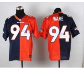 nike nfl jerseys denver broncos #94 ware orange-blue[Elite split]