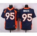 nike nfl jerseys denver broncos #95 wolfe blue[new Elite]
