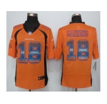 2015 new nike denver broncos #18 manning orange strobe jerseys[limited]