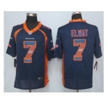 2015 new nike denver broncos #7 elway navy blue strobe jerseys[limited]
