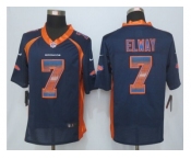 2015 new nike denver broncos #7 elway navy blue strobe jerseys[limited]