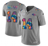 Denver Broncos #14 Courtland Sutton Men's Nike Multi-Color 2020 NFL Crucial Catch NFL Jersey Greyheather