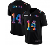 Denver Broncos #14 Courtland Sutton Men's Nike Multi-Color Black 2020 NFL Crucial Catch Vapor Untouchable Limited Jersey