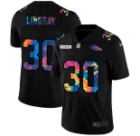 Denver Broncos #30 Phillip Lindsay Men's Nike Multi-Color Black 2020 NFL Crucial Catch Vapor Untouchable Limited Jersey
