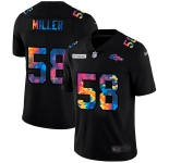 Denver Broncos #58 Von Miller Men's Nike Multi-Color Black 2020 NFL Crucial Catch Vapor Untouchable Limited Jersey