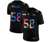 Denver Broncos #58 Von Miller Men's Nike Multi-Color Black 2020 NFL Crucial Catch Vapor Untouchable Limited Jersey