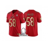 Men Denver Broncos #58 Von Miller AFC 2017 Pro Bowl Red Gold Limited Jersey