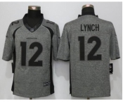 Men Nike Denver Broncos #12 Paxton Lynch Stitched Gridiron Gray Limited Jersey