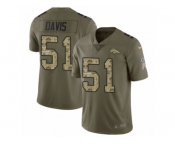 Men Nike Denver Broncos #51 Todd Davis Limited Olive Camo 2017 Salute to Service NFL Jersey