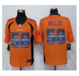 Men Nike Denver Broncos #58 Von Miller Orange Strobe Jersey[Limited]