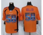 Men Nike Denver Broncos #58 Von Miller Orange Strobe Jersey[Limited]