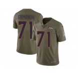 Men Nike Denver Broncos #71 Donald Stephenson Limited Olive 2017 Salute to Service NFL Jersey