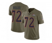 Men Nike Denver Broncos #72 Garett Bolles Limited Olive 2017 Salute to Service NFL Jersey