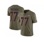 Men Nike Denver Broncos #77 Karl Mecklenburg Limited Olive 2017 Salute to Service NFL Jersey