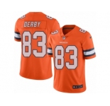 Men Nike Denver Broncos #83 A.J. Derby Limited Orange Rush Vapor Untouchable NFL Jersey