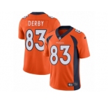 Men Nike Denver Broncos #83 A.J. Derby Orange Team Color Vapor Untouchable Limited Player NFL Jersey