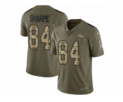 Men Nike Denver Broncos #84 Shannon Sharpe Limited Olive Camo 2017 Salute to Service NFL Jersey