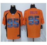 Men Nike Denver Broncos #95 Derek Wolfe Orange Strobe Jersey[Limited]