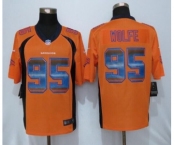 Men Nike Denver Broncos #95 Derek Wolfe Orange Strobe Jersey[Limited]