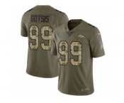 Men Nike Denver Broncos #99 Adam Gotsis Limited Olive Camo 2017 Salute to Service NFL Jersey