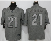 Men Nike Detroit Lions #21 Ameer Abdullah Stitched Gridiron Gray Limited Jersey