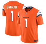 Men's Denver Broncos #1 Evan Engram Orange 2025 F.U.S.E. Vapor Limited Football Stitched Jersey