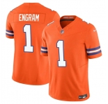Men's Denver Broncos #1 Evan Engram Orange F.U.S.E. Mile High Collection 1977 Throwback Vapor Limited Football Stitched Jersey