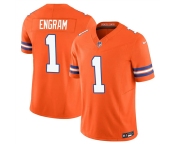 Men's Denver Broncos #1 Evan Engram Orange F.U.S.E. Mile High Collection 1977 Throwback Vapor Limited Football Stitched Jersey