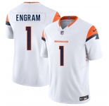 Men's Denver Broncos #1 Evan Engram White 2025 F.U.S.E. Vapor Limited Football Stitched Jersey