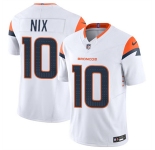 Men's Denver Broncos #10 Bo Nix White 2024 Draft F.U.S.E. Vapor Limited Football Stitched Jersey