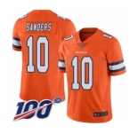Men's Denver Broncos #10 Emmanuel Sanders Limited Orange Rush Vapor Untouchable 100th Season Football Jersey