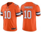 Men's Denver Broncos #10 Emmanuel Sanders Orange Color Rush Limited Jersey