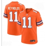 Men's Denver Broncos #11 Josh Reynolds Orange Mile High Collection F.U.S.E. 1977 Throwback Stitched Game Jersey