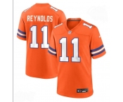 Men's Denver Broncos #11 Josh Reynolds Orange Mile High Collection F.U.S.E. 1977 Throwback Stitched Game Jersey