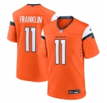Men's Denver Broncos #11 Troy Franklin Orange 2025 Alternate Football Stitched Game Jersey