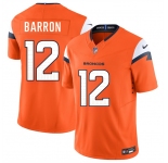 Men's Denver Broncos #12 Jahdae Barron Orange 2025 Draft F.U.S.E. Vapor Limited Football Stitched Jersey