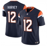 Men's Denver Broncos #12 RJ Harvey Navy F.U.S.E. Vapor Limited Football Stitched Jersey