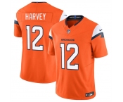 Men's Denver Broncos #12 RJ Harvey Orange 2025 F.U.S.E. Vapor Limited Football Stitched Jersey