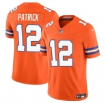 Men's Denver Broncos #12 Tim Patrick Orange F.U.S.E. Mile High Collection 1977 Throwback Vapor Limited Football Stitched Jersey