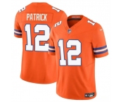 Men's Denver Broncos #12 Tim Patrick Orange F.U.S.E. Mile High Collection 1977 Throwback Vapor Limited Football Stitched Jersey