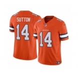 Men's Denver Broncos #14 Courtland Sutton Orange 2023 F.U.S.E. Vapor Untouchable Football Stitched Jersey