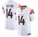 Men's Denver Broncos #14 Courtland Sutton White 2024 F.U.S.E. Vapor Limited Football Stitched Jersey
